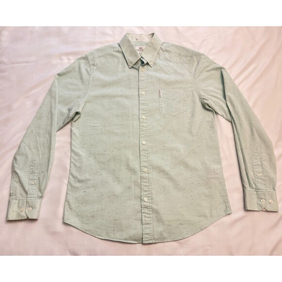 Ben Sherman Other - Ben Sherman Original Men's M Long Sleeve Button Down Shirt Mint Green Speckled